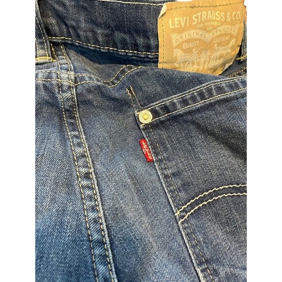 Levi's 514 Straight Denim Jeans Men's Size 32 X 30 Dark Wash - Cool Pockets - Picture 4 of 11